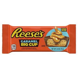 Reeses Milk Chocolate Peanut Butter Cup Big Cup With Caramel King Size Bar - Each