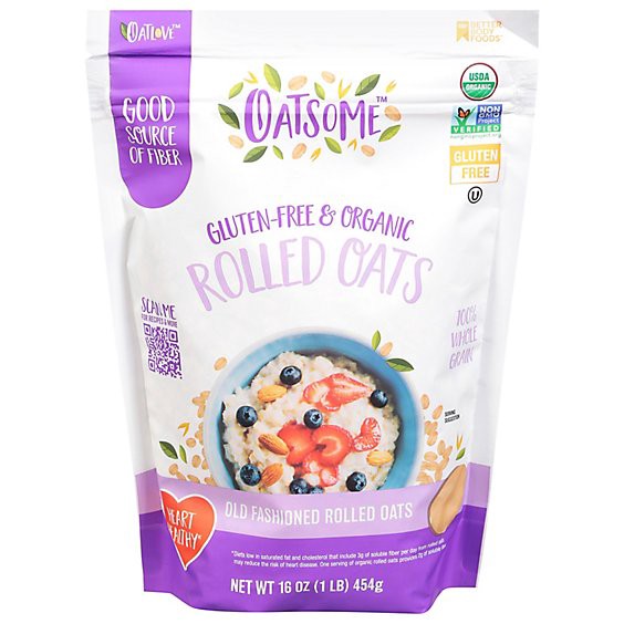 slide 1 of 1, Oatsome Oats Old Fashioned Rolled - 1 Lb, 1 lb