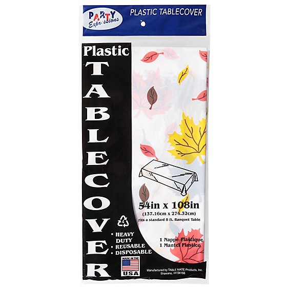 slide 1 of 1, Tablemate Fall Leaves Tablecover 1 Count - Each, 1 ct