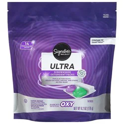 Signature Select Ultra Dishwasher Detergent Packs With Oxy - 14 Count