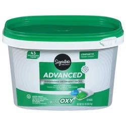 Signature Select Dishwasher Detergent Packs Advanced With Oxy - 43 Count