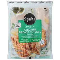 Signature Select Chicken Breast Boneless Skinless Thin Sliced - 40 Oz.