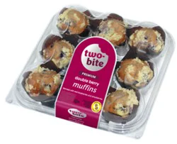 Two Bite Double Berry Muffins 9 Count - 8 Oz.
