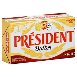 President Unsalted Butter Bar - 7 Oz.