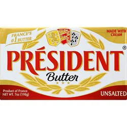 President Unsalted Butter Bar - 7 Oz.