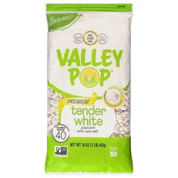 Valley Pop Popcorn White Big Bag Ready To Eat - 16 Oz