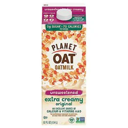 Planet Oat Unsweetened Extra Creamy Oatmilk - 52 Fl. Oz.
