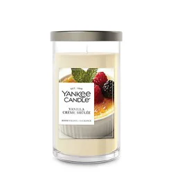 Yankee Candle Vanilla Creme Brulee Medium Pillar Jar Candle - 14.25 Oz