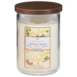 Candle Essentials Scented Jar Candle Vanilla Cream - 17 Oz