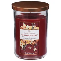 Candle Essentials Scented Jar Candle Cinnamon French Toast - 17 Oz