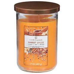 Candle Essentials Scented Jar Candle Market Spices - 17 Oz