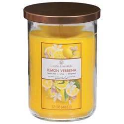 Candle Essentials Scented Jar Candle Lemon Verbena - 17 Oz
