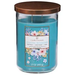 Candle Essentials Scented Jar Candle Coastal Blossoms - 17 Oz