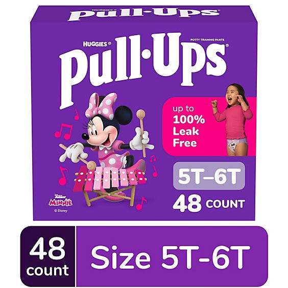 slide 1 of 7, Pull-Ups Potty Training Underwear For Girls Size 5t To 6t - 48 Count, 48 ct