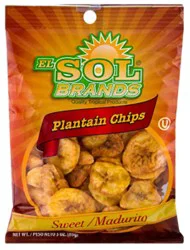 El Sol Brands Plantain Chips Sweet - 3 Oz.