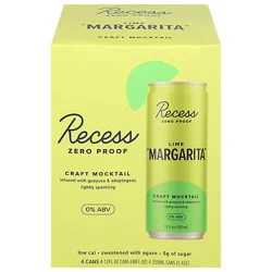 Recess Na Lime Margarita Sparkling In Cans - 4-12 Fl. Oz.