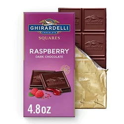 Ghirardelli Chocolate Company Raspberry Dark Squares Bar - 4.8 Oz