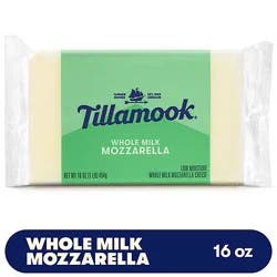 Tillamook Whole Milk Mozzarella Cheese Block - 16 Oz
