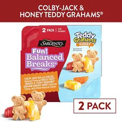 Sargento Fun! Balanced Breaks Colby-Jack Cheese Mixed Fruit Snacks Teddy Grahams - 2 Count