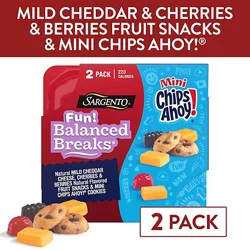 Sargento Fun Balanced Breaks Mild Cheddar Cheese Fruit Snacks & Mini Chips Ahoy - 2 Count