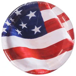 Signature Select Waving Flag Dinner Plates 8 Count - Each
