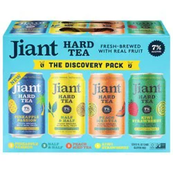 Jiant Assorted Sparkling Tea And Real Fruit Craft Brewed Hard Tea In Cans - 12-12 Fl. Oz.