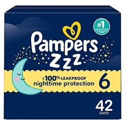 Pampers Swaddlers Overnight Diapers Size 6 - 42 Count