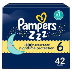 Pampers Swaddlers Overnight Diapers Size 6 - 42 Count