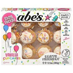 Abes Vegan Vanilla Cupcakes - 12 Oz