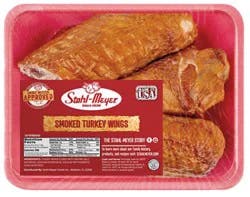 Stahl Meyer Smoked Turkey Wings Tray Pack - 28 Lb