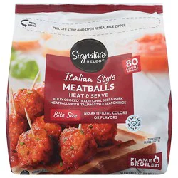 Signature Select Italian Style Bite Size Meatball - 40 Oz
