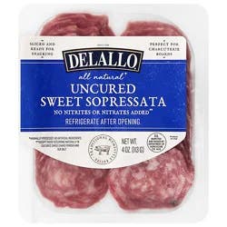 Delallo Sweet Sopressata Coins - 4 Oz.