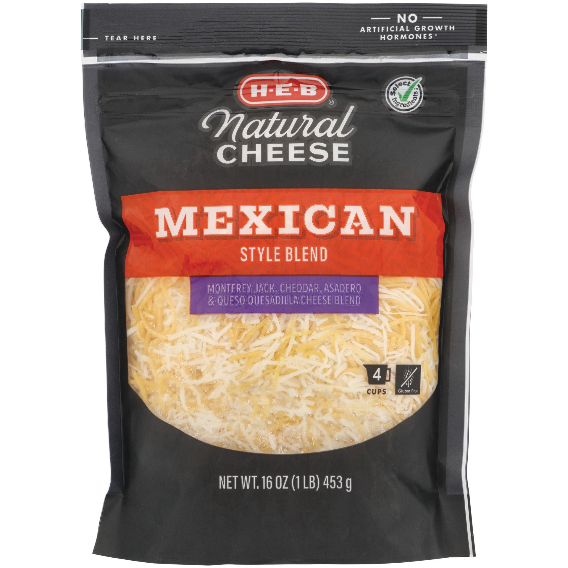 slide 1 of 1, H-E-B Mexican Blend Fancy Shredded Cheese, 16 oz