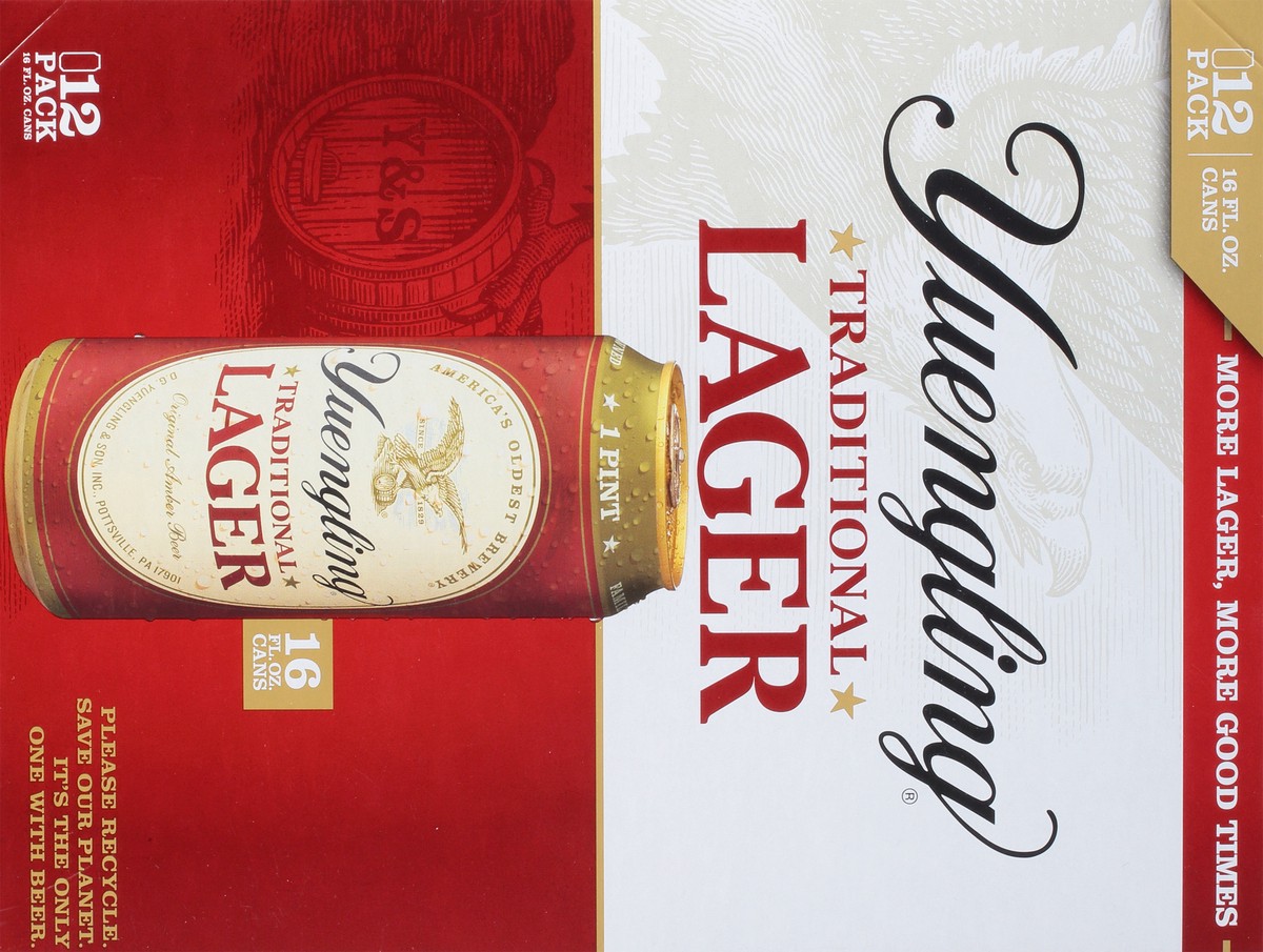 slide 13 of 15, Yuengling Traditional Lager Beer 12 - 16 fl oz Cans, 12 ct