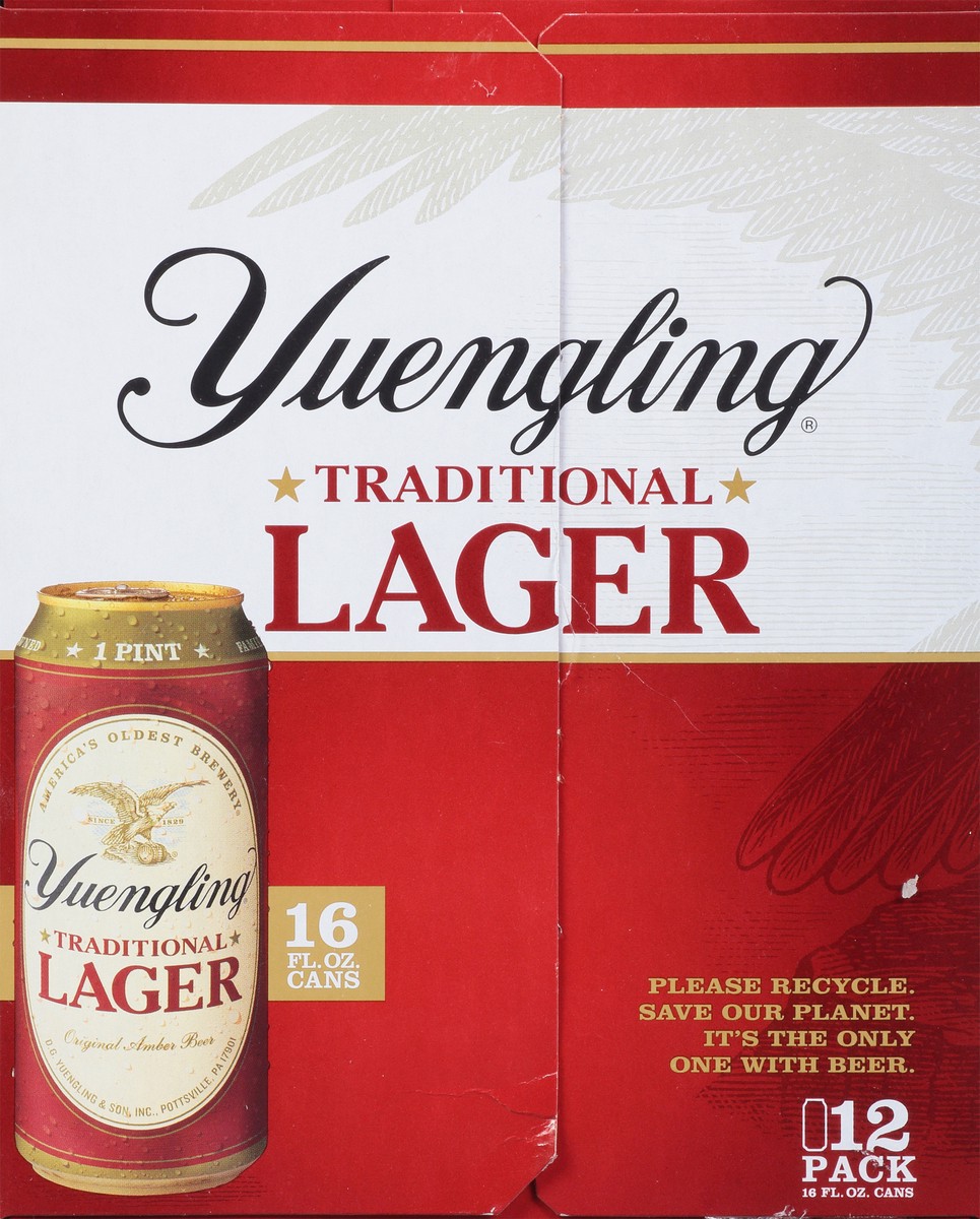 slide 14 of 15, Yuengling Traditional Lager Beer 12 - 16 fl oz Cans, 12 ct