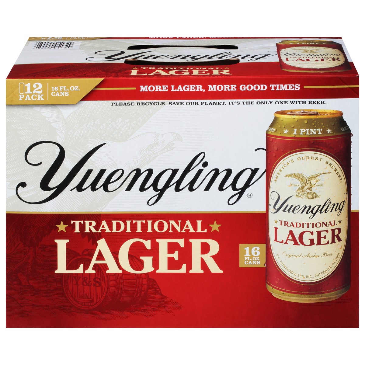 slide 8 of 15, Yuengling Traditional Lager Beer 12 - 16 fl oz Cans, 12 ct