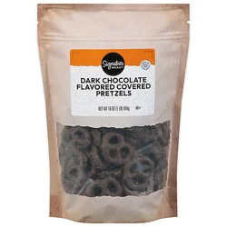 Signature Select Dark Chocolate Covered Pretzels - 16 Oz.