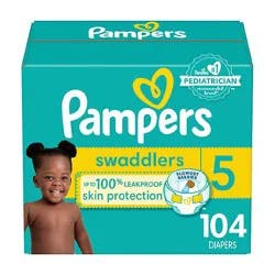 Pampers Swaddlers Active Baby Diaper Size 5 - 104 Counts