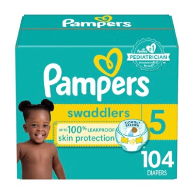 slide 1 of 7, Pampers Swaddlers Active Baby Diaper Size 5 - 104 Counts, 104 ct