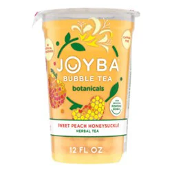 Joyba Sweet Peach Honeysuckle Herbal Bubble Tea With Botanicals - 12 Fl. Oz.