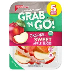 Crunch Pak Organic Sweet Apple Slices Grab N Go Count 5 - 2.2 Oz Each