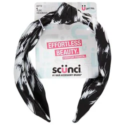 Scunci Knotted Headband Black And White 1 Pack - Each