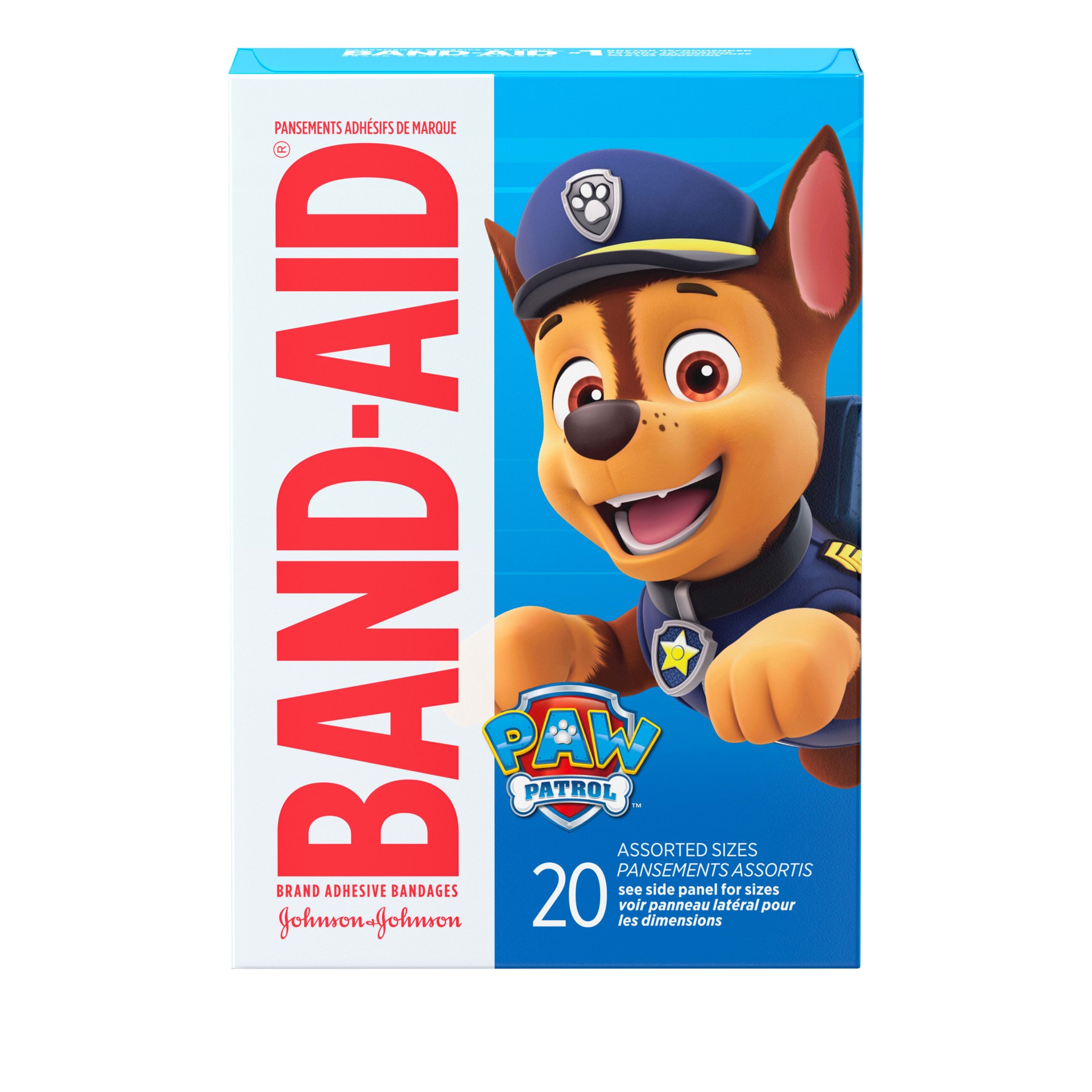 slide 8 of 8, BAND-AID Bandages For Kids, Nickelodeon Paw Patrol, Assorted, 20 ct