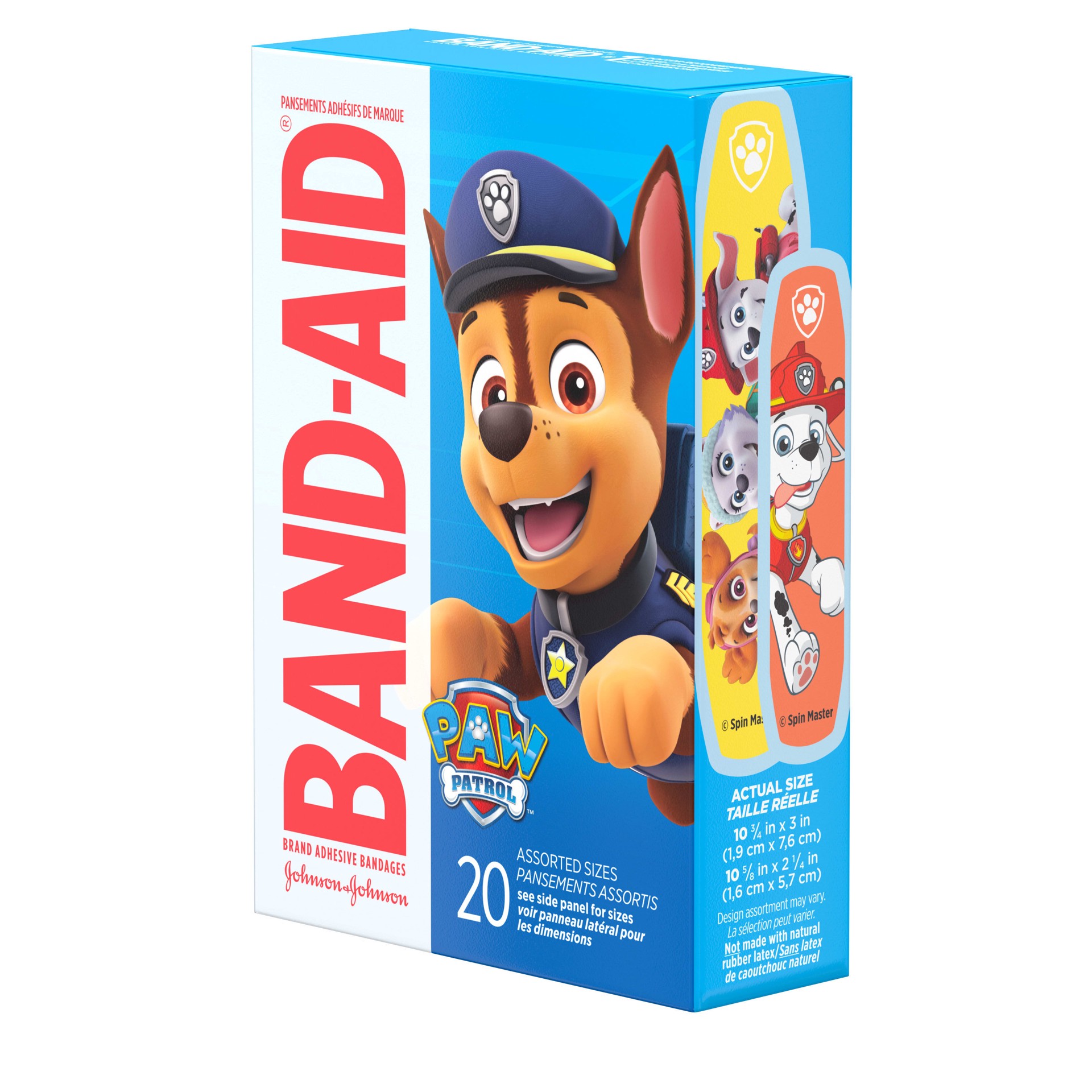 slide 2 of 8, BAND-AID Bandages For Kids, Nickelodeon Paw Patrol, Assorted, 20 ct