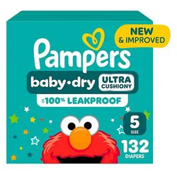 Pampers Baby Dry Diapers Enorm 5 Pack - 132 Count