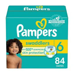Pampers Swaddlers Active Baby Diaper Size 6 - 84 Count