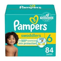 Pampers Swaddlers Active Baby Diaper Size 6 - 84 Count