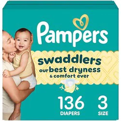 Pampers Swaddlers Diapers Enormous Size 3 - 136 Count