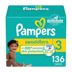 Pampers Swaddlers Diapers Enormous Size 3 - 136 Count