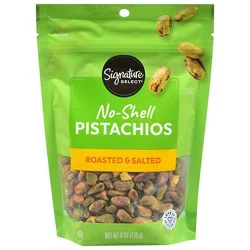 Signature Select Pistachios Dry Roasted Sea Salt No Shell - 6 Oz